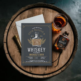 Invitación Comedor de Whiskey envejecido a perfección 50 cump