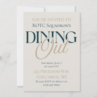 Invitación Comedor - Militar moderno