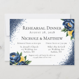 Invitación Comensal de la Marina Peony y Citrus Floral