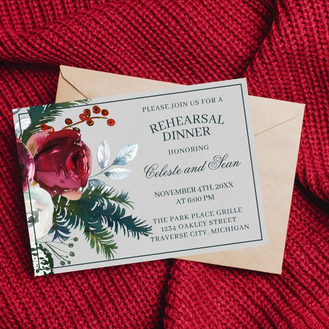 Invitación Comensal fotográfico de Bouquet Evergreen de vacac (Subido por el creador)