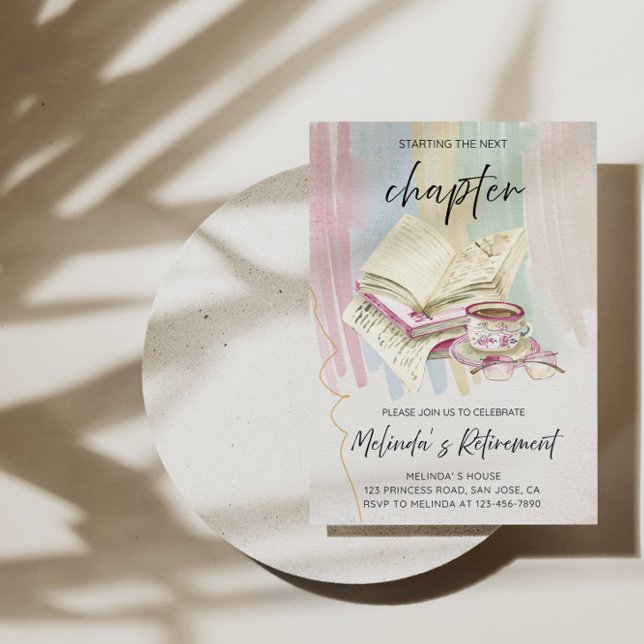 Invitación Comenzando el siguiente Fiesta de Jubilación Elega (Subido por el creador)