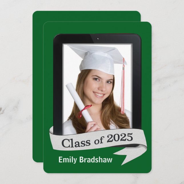 Invitación Comenzó la Graduación de Tablet Electrónica en 202 (Anverso / Reverso)
