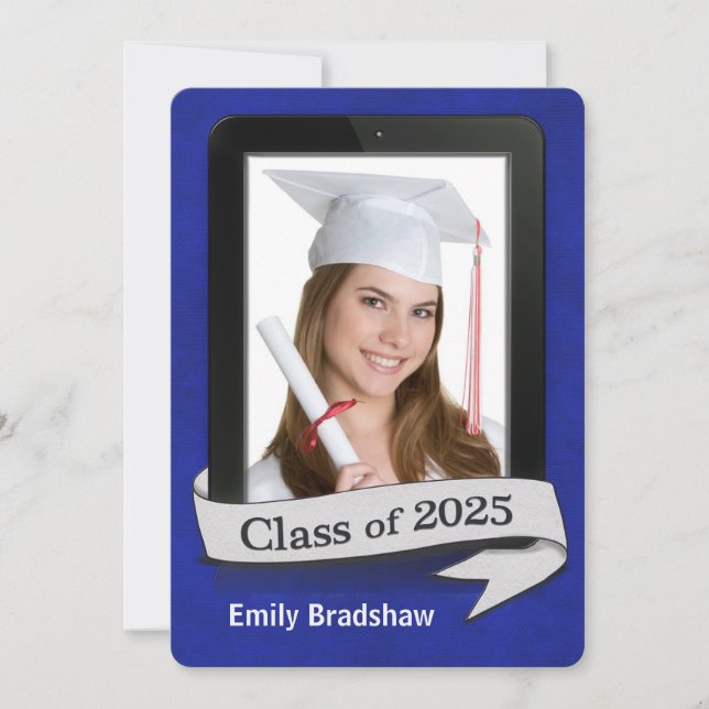 Invitación Comenzó la Graduación de Tablet Electrónica en 202 (Anverso)