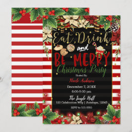 Invitación Comer Beber y Alegrarse Fiesta de Navidad