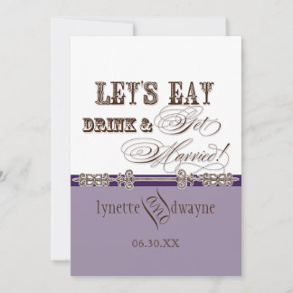 Invitación Comer, beber y casarse con una novia casada