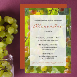Invitación Comer, beber y celebrar a la novia como tema de uv