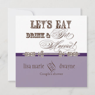 Invitación Comer, beber y conseguir parejas casadas Invitació