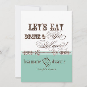 Invitación Comer, beber y conseguir parejas casadas Invitació