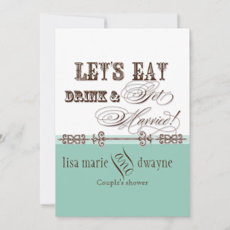 Invitación Comer, beber y conseguir parejas casadas Invitació