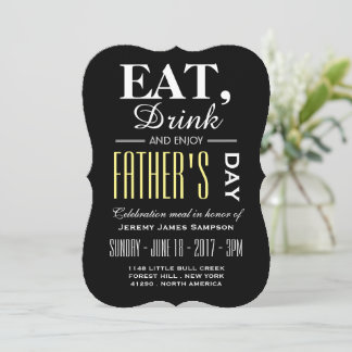 Invitación Comer, beber y disfrutar de la comida del Día del 