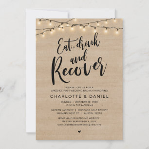 Invitación Comer, beber y recuperarse, la mañana después del 