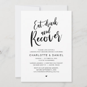 Invitación Comer, beber y recuperarse, la mañana después del