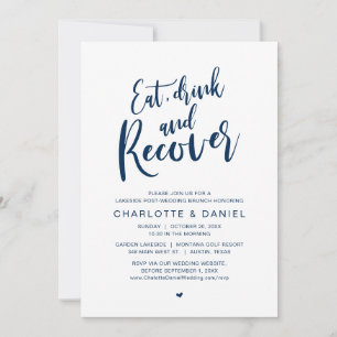 Invitación Comer, beber y recuperarse, la mañana después del