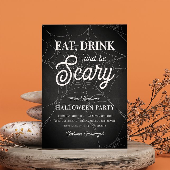 Invitación Comer, beber y ser aterrador en la fiesta de Hallo (Subido por el creador)