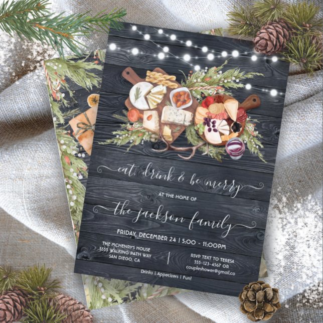 Invitación Comer, beber y ser Feliz Navidad (Subido por el creador)