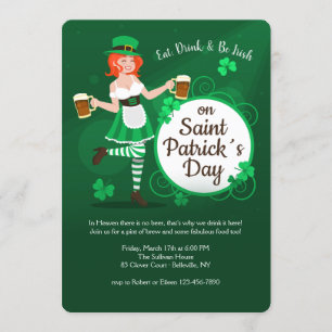 Invitación Comer, beber y ser irlandés