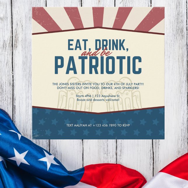 Invitación Comer, beber y ser patriótico (Subido por el creador)