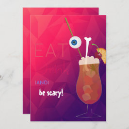 Invitación Comer, beber y ser una fiesta de Halloween para ad