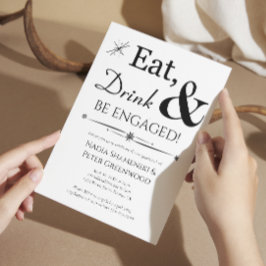 Invitación Comer Bebida Participar En La Fiesta De Compromiso