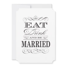 Comer bebida y casarse negro y blanco