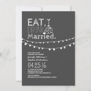 Invitación Comer Bebida Y Estar Casado