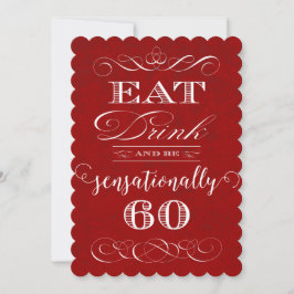 Invitación Comer bebida y ser sensacionalmente fiesta de cump