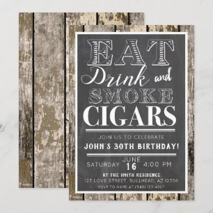 Invitación Comer bebidas y cigarrillos de humo Cualquier invi