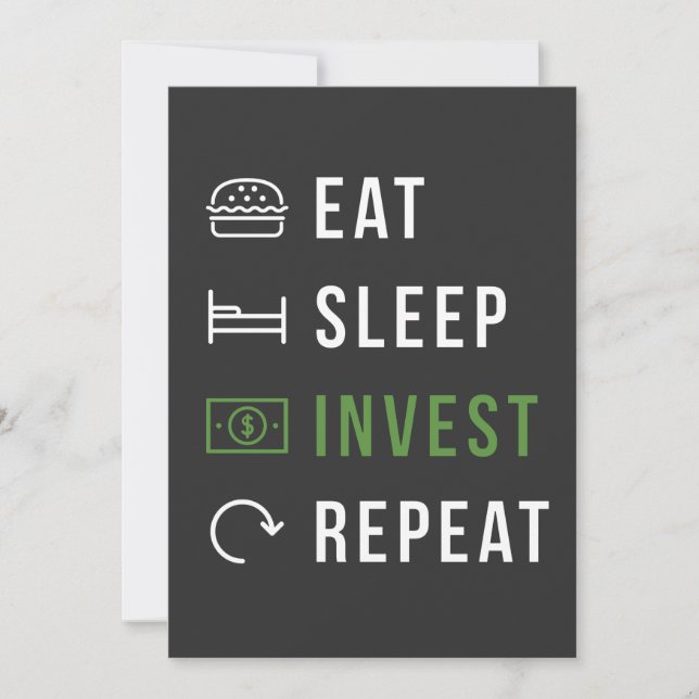 INVITACIÓN COMER SLEEP INVERTIR REPETIR EL MERCADO DE VALORES (Anverso)