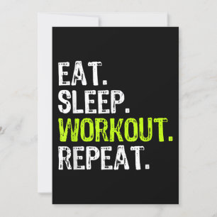 Invitación Comer Sleep Workout Repetir Graciosa Obtención de 