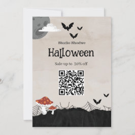 Invitación Comercialización de ventas de Halloween en Beige