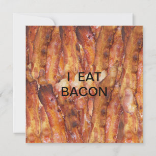 Invitación Comí Bacon Text con fondo