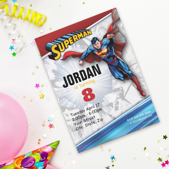 Invitación Comics de DC | Superman - Cumpleaños (Subido por el creador)