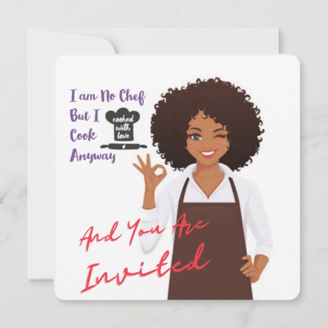 Invitación Comida cocinada en casa (Anverso)