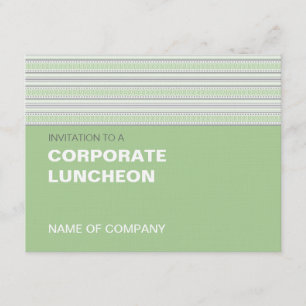 Invitación Comida Corporativa Fret Stripe Pistachio