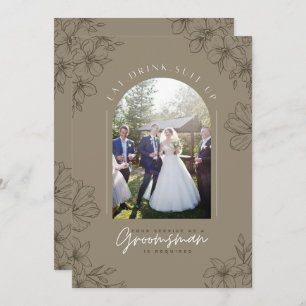 Invitación Comida de bebida - Se requiere servicio de Groomsm