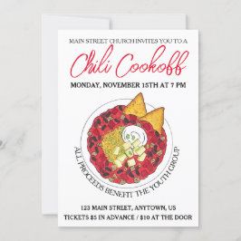 Invitación Comida de cena de cocina de sopa de chile de chile