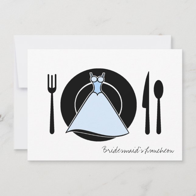 Invitación Comida de la dama de honor - Juego de servir (Anverso)