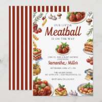 Comida italiana | Baby Shower acuarela