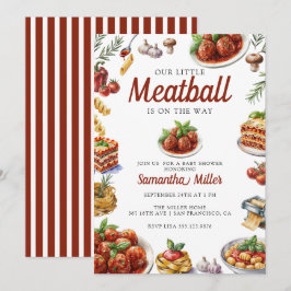 Invitación Comida italiana | Baby Shower acuarela