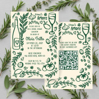 Comida Italiana That's Amore PERSONALIZADA Invitac