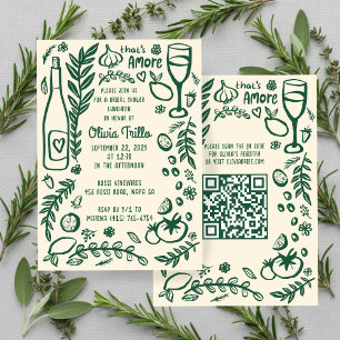 Invitación Comida Italiana That's Amore PERSONALIZADA Invitac