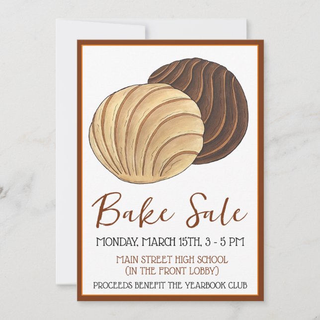 Invitación Comida Mexicana Pastelería Panadería Venta de Bake (Anverso)