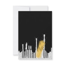 Invitación Comida Orgánica Italiana Spaghetti Blac