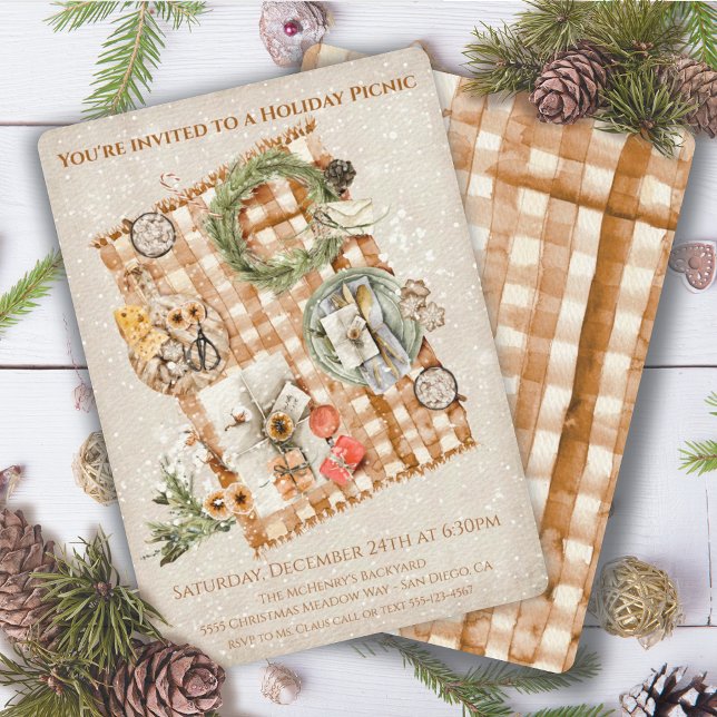 Invitación Comida picnic de Navidades de vacaciones (Subido por el creador)