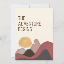 Invitación Comienza la aventura | Boda montañoso paisajista