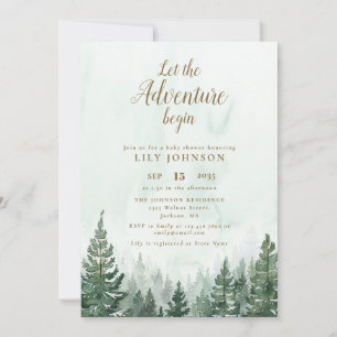 Invitación Comienza La Aventura Código QR de Foto para Baby S