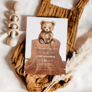 Invitación Comienza la Aventura Cumpleaños de Niño Bosque