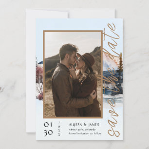 Invitación Comienza la aventura de Winter Lodge in the Mounta