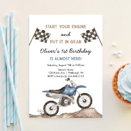 Invitación Comienza tu motocicleta sucia motocross Boy Cumple