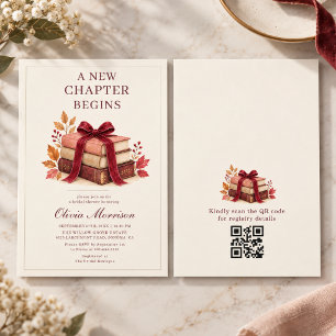 Invitación Comienza un Nuevo Capítulo Código QR de la Ducha N